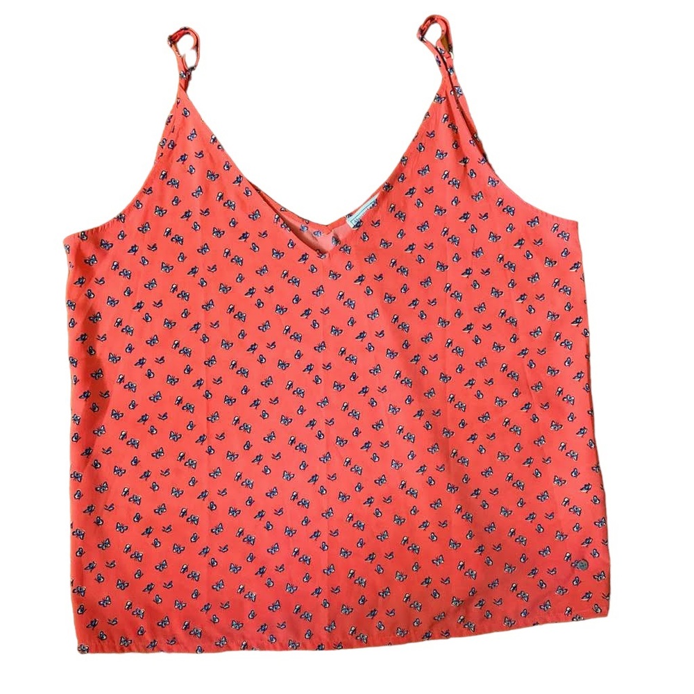 Abercrombie.& Fitch Butterfly Silky Spaghetti Strap Tank Top